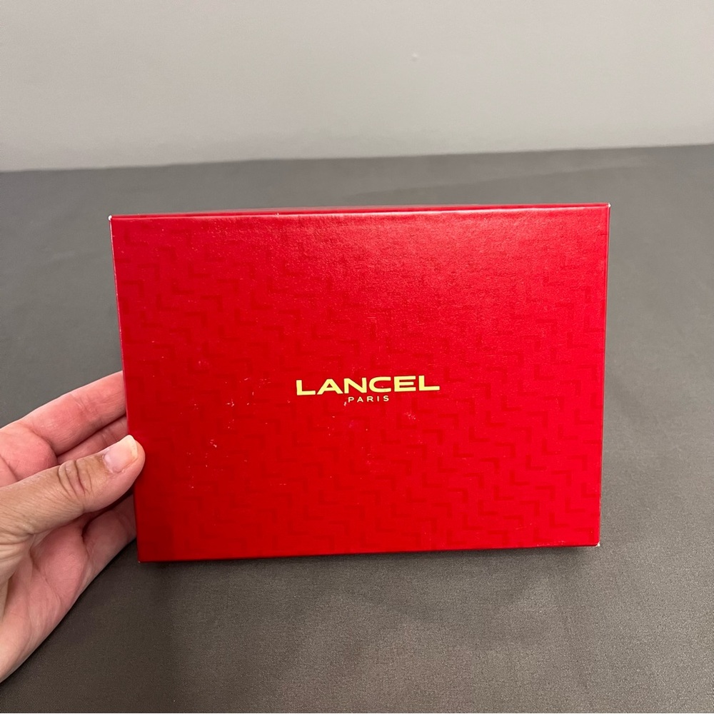 Lancel French Designer Empty Red Gift Box 7.5x5.5x2.25”